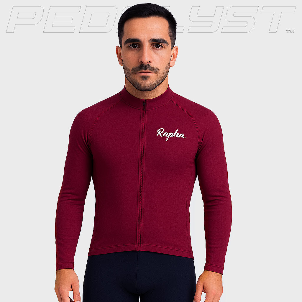 Rapha Långärmat Professionellt Cykelset Röd