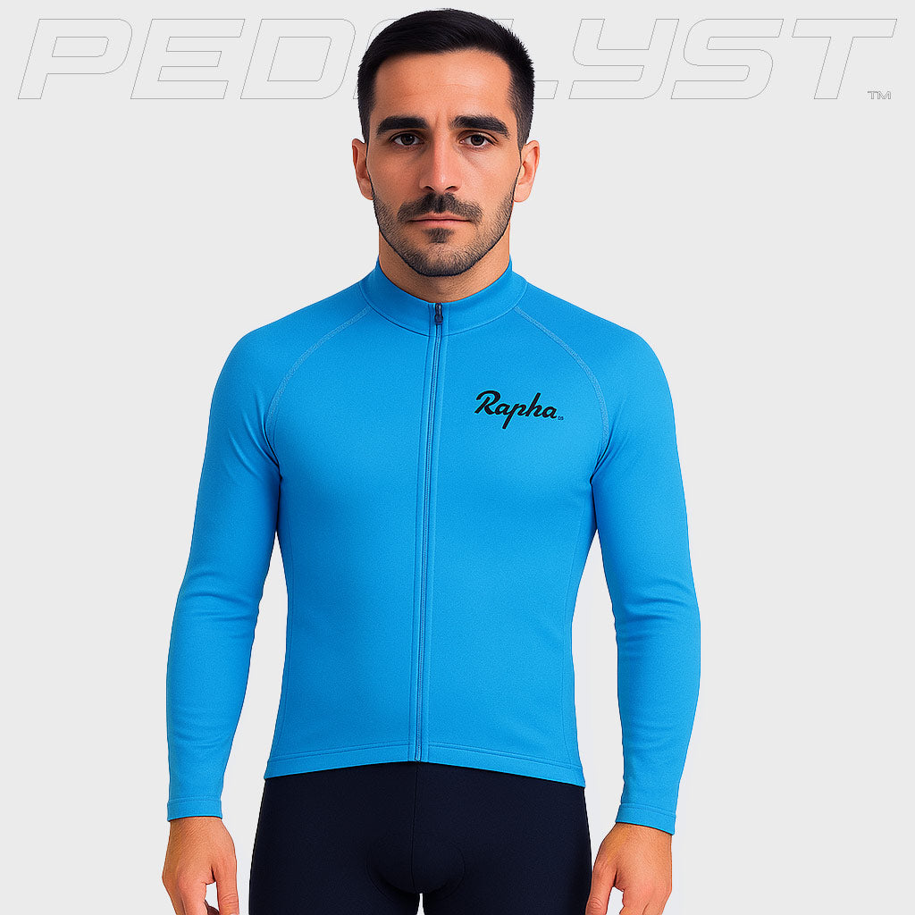 Rapha Långärmat professionellt cykelset Blå