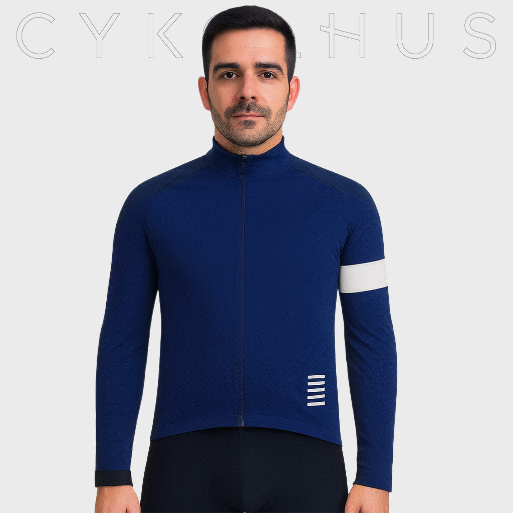 Rapha Långärmat professionellt cykelset Mörkblå