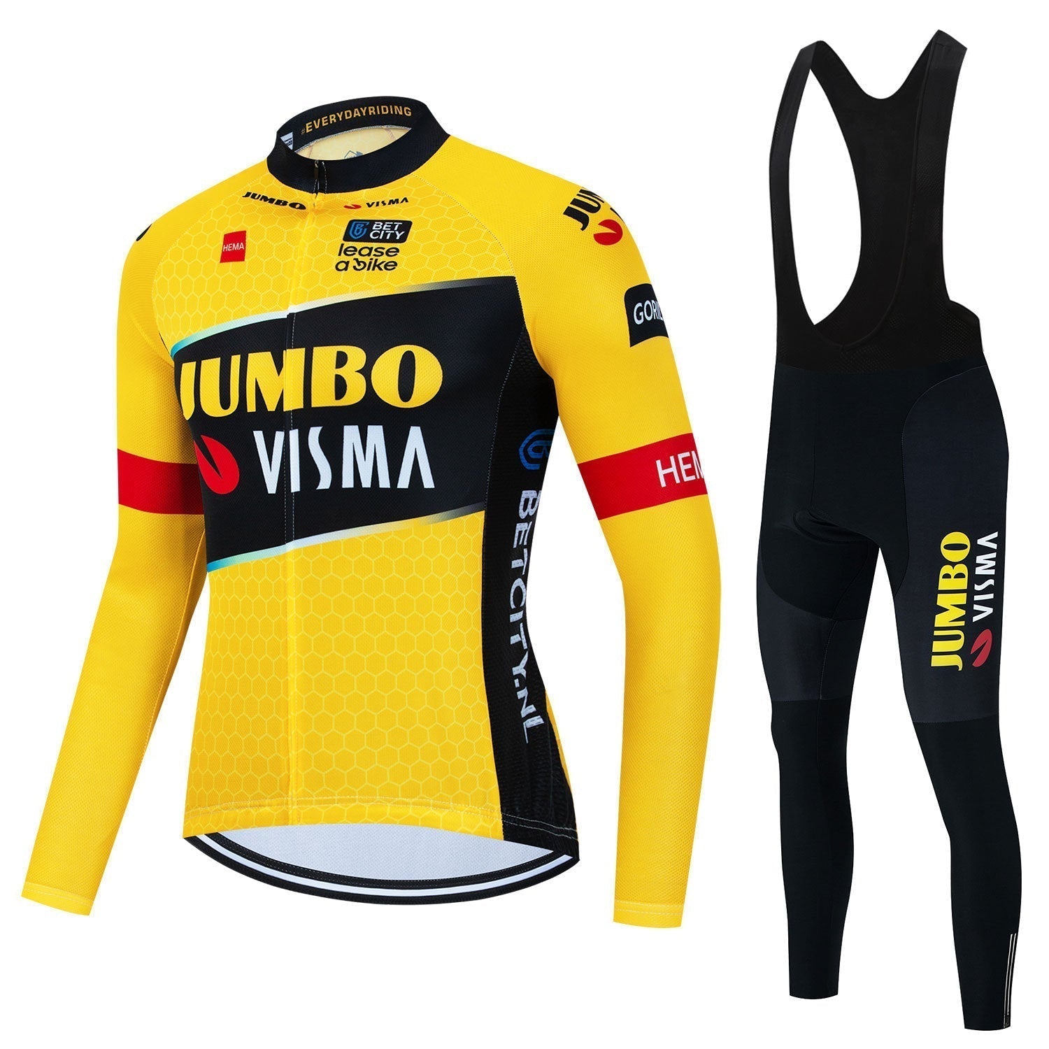 Jumbo Visma | Långärmat Professionellt Cykelset