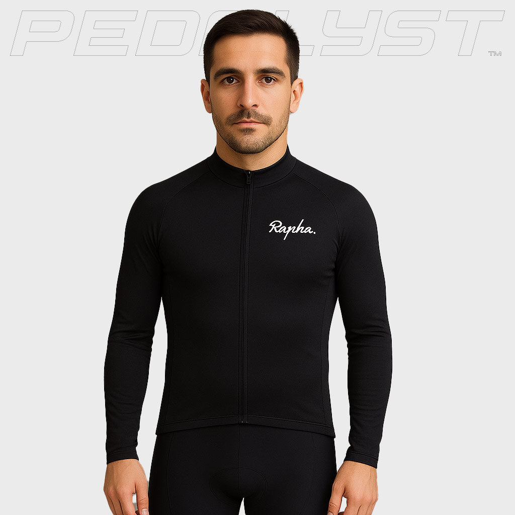Rapha Långärmat professionellt cykelset Svart